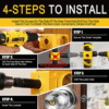 Manual Door Lock Installation Kit with Drill Bit and Hole Saw