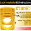 Manual Door Lock Installation Kit with Drill Bit and Hole Saw