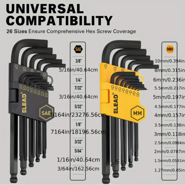 27pcs Ball End Allen Wrench Set