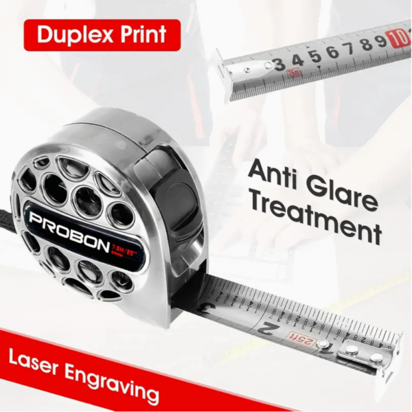 7.62m Stainless Steel Measuring Tape Waterproof & Rustproof Ruler